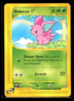 2003 E-Reader- Aquapolis Nidoran Male #96 Non Holo Pokemon Card - Image 1