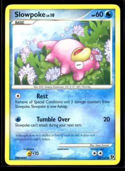 2008 Diamond & Pearl - Great Encounters Slowpoke #82 Non Holo Pokemon Card - Image 3