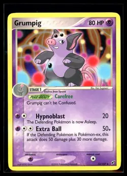 2005 EX - Deoxys Grumpig #32 Non Holo Pokemon Card - Image 1