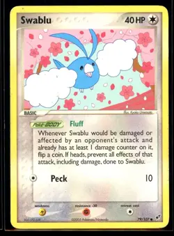 2005 EX - Deoxys Swablu #79 Non Holo Pokemon Card - Image 1