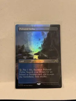 Polluted Delta Borderless Card Magic: The Gathering Modern Horizons 3 Foil - Image 1