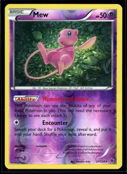 2016 XY - Fates Collide Mew Reverse Holo Pokemon Card #29 - Image 1