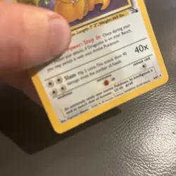 Pokémon TCG Dragonite Fossil Holo Card 4/62  Lightly Played - Image 2