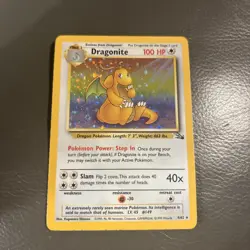 Pokémon TCG Dragonite Fossil Holo Card 4/62  Lightly Played - Image 4