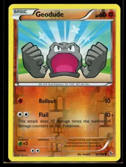 2014 XY - Flashfire Geodude #45 Reverse Holo Pokemon Card - Image 1