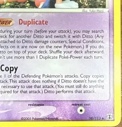 Pokeman Card Ditto 38/113  (Mr. Mime) Uncommon Non-Holo Delta Species LP - Image 13