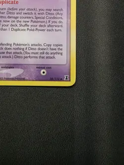 Pokeman Card Ditto 38/113  (Mr. Mime) Uncommon Non-Holo Delta Species LP - Image 5