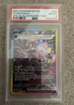 PSA 8 Hydreigon ex 240/191 SIR Surging Sparks SSP Pokemon Card MINT - Image 1