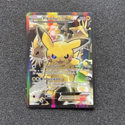 Pokémon TCG: Pikachu EX XY124 Full Art Holo XY Black Star Promo RARE - Image 1