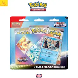Pokemon Prismatic Evolutions Tech Sticker Collection Glaceon New Sealed English - Image 1