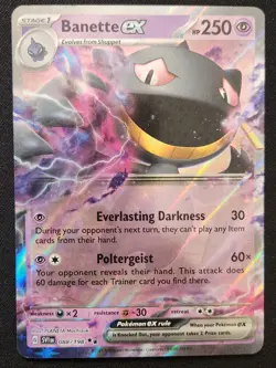 Banette ex 088/198 Scarlet & Violet Base Double Rare Holo Pokémon TCG 2023 NM - Image 3