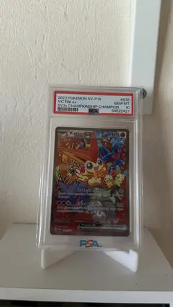Pokemon Victini EX Battle Winner Promo 078/SV-P PSA 10 Championship SV3s IN SAR - Image 10