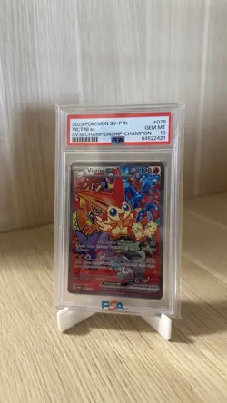 Pokemon Victini EX Battle Winner Promo 078/SV-P PSA 10 Championship SV3s IN SAR - Image 3