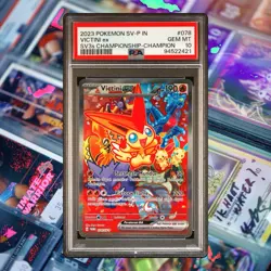 Pokemon Victini EX Battle Winner Promo 078/SV-P PSA 10 Championship SV3s IN SAR - Image 6