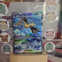 Pokémon TCG Japanese Zapdos ex 204/165 SV2a Scarlet & Violet 151 SAR - NM - Image 4