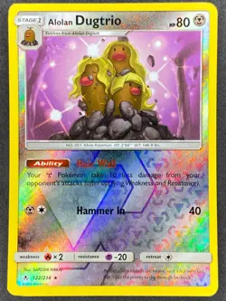 Pokémon Alolan Dugtrio Reverse Holo 122/214 UNB Unbroken Bonds NM - Image 3