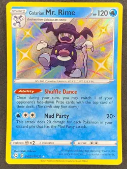 Pokémon Galarian Mr. Rime Shiny SV021/SV122 SIF Shining Fates LP/NM - Image 1