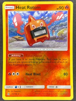 Pokémon Heat Rotom Reverse Holo 24/156 UPR Ultra Prism NM - Image 1