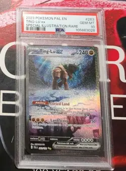SV Paldea Evolved PSA 10 Ting-Lu ex 263/193 Special Illustration Rare Pokemon - Image 1
