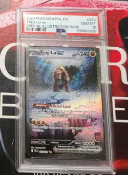 SV Paldea Evolved PSA 10 Ting-Lu ex 263/193 Special Illustration Rare Pokemon - Image 3