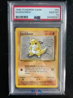 Sandshrew 062/102 Base Set Regular Pokemon – PSA 10 GEM MT - Image 4