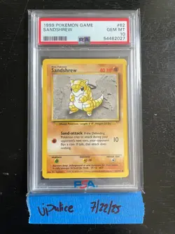 Sandshrew 062/102 Base Set Regular Pokemon – PSA 10 GEM MT - Image 6