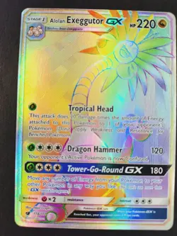 Pokemon - Alolan Exeggutor GX (Secret) - 118/111 - Crimson Invasion - Holo NM - Image 1