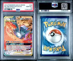 PSA 10 - 2019 Pokemon Sun & Moon Hidden Fates Moltres Zapdos Articuno GX 44/68 - Image 3
