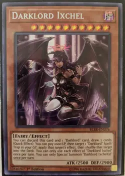 YuGiOh Darklord Ixchel Secret Rare 1st Edition BLRR-EN076 - Image 1