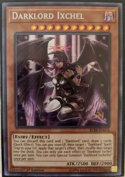 YuGiOh Darklord Ixchel Secret Rare 1st Edition BLRR-EN076 - Image 2