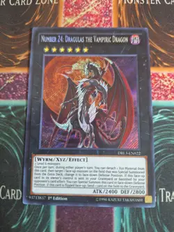 Yu-Gi-Oh! Number 24: Dragulas the Vampiric Dragon DRL3-EN022 Secret 1st Ed NM - Image 1