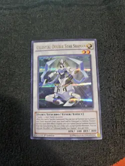Yugioh! 1x Celestial Double Star Shaman DUSA-EN018 1st Ultra Rare - Image 1