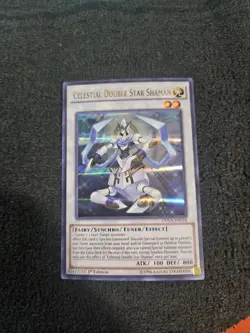 Yugioh! 1x Celestial Double Star Shaman DUSA-EN018 1st Ultra Rare - Image 3