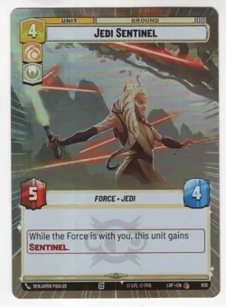 Star Wars Unlimited LotF Hyperspace Foil Card LOF936 Jedi Sentinel - Image 1