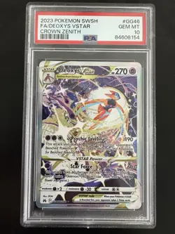 2023 POKEMON SWORD & SHIELD CROWN ZENITH #GG46 FULL ART/DEOXYS VSTAR PSA 10 - Image 3