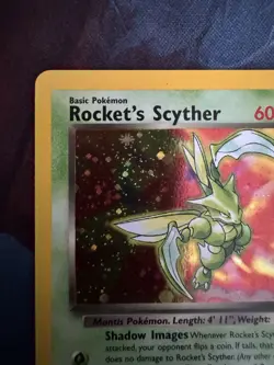 Rocket's Scyther 013/132 Gym Heroes Unlimited Edition Holo Pokemon Card -Used  - Image 2