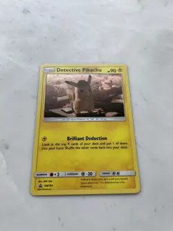 PokÃ©mon TCG Detective Pikachu 2019 SM Black Star Promo Holo Card SM194 - Image 2