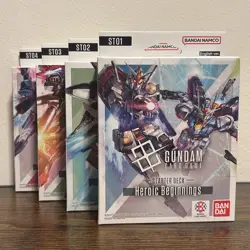 GUNDAM CARD GAME Starter Deck Bundle ST01 ST02 ST03 ST04 Bandai Namco English - Image 1