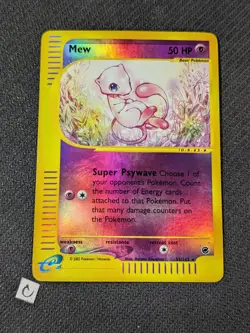 Mew 55/165 - Expedition Base Set Reverse Holo Rare Pokemon TCG MP Print Line - Image 1