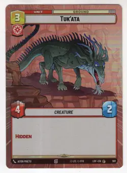 Star Wars Unlimited LotF Hyperspace Foil Card LOF901 Tuk'ata - Image 1