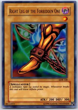 Right Leg of the Forbidden One - LOB-120 - Ultra Rare - Unlimited Yugioh LP - Image 1