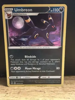Pokemon Card - Umbreon SWSH129 Promo Card Cosmos Holo Evolving Skies Promo - Image 1