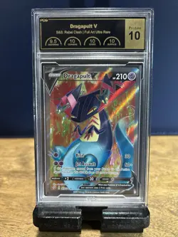 PCG 10 PRISTINE Dragapult V 183/192 Swsh02: Rebel Clash Pokemon Card psa cgc - Image 1