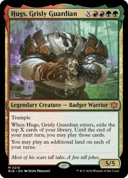 NM  Hugs, Grisly Guardian, MTG, Bloomburrow, Magic the Gathering, 218 - Image 1