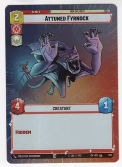 Star Wars Unlimited LotF Hyperspace Foil Card LOF883 Attuned Frynock - Image 1