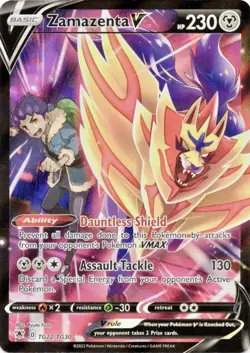 Pokemon Zamazenta V TG22/TG30 Trainer Gallery Ultra Rare NM-Mint Astral Radiance - Image 1
