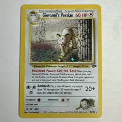 Giovanni's Persian 8/132 Gym Challenge Holo Pokemon TCG NM - Image 1