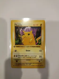 Pokemon Pikachu 1st Edition Base Set (Shadowless) Yellow Cheeks 58/102 - Image 2