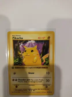 Pokemon Pikachu 1st Edition Base Set (Shadowless) Yellow Cheeks 58/102 - Image 4