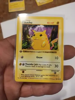 Pokemon Pikachu 1st Edition Base Set (Shadowless) Yellow Cheeks 58/102 - Image 8
